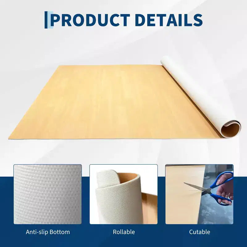 Tapis de danse portable en PVC 4x6, tapis de danse antidérapant et résistant aux rayures de 5 mm d'épaisseur pour ballet, jazz, claquettes, yoga, pilates et exercices à domicile