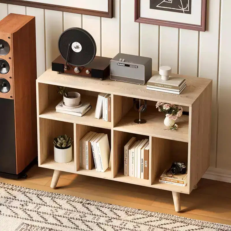 Meuble support pour tourne-disque COZONY avec rangement vinyles, étagère décorative de 39,5 po pour platine vinyle, pouvant contenir jusqu'à 350 albums, pour salon