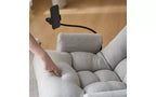 Chaise de jeu au sol, fauteuil de sol pivotant avec accoudoirs et support de téléphone, fauteuil de jeu inclinable pliant réglable sur 5 positions