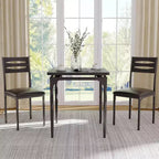 Ensemble de salle à manger 3 pièces pour petits espaces, table et 2 chaises à pieds en spirale, ensemble de table de cuisine compact pour appartements