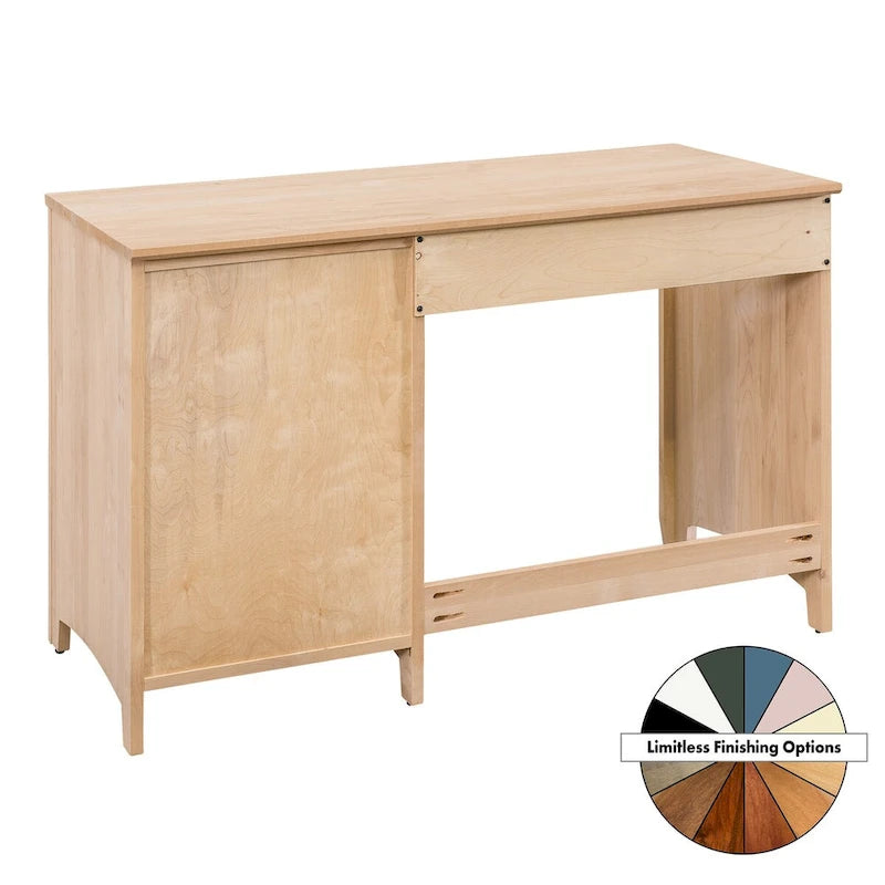 Bureau à 4 tiroirs en bois massif Arch+Haven