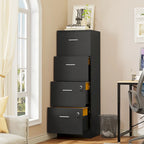 Moasis 51H Classeur Vertical à 4 Tiroirs Verrouillable pour Bureau à Domicile
