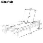 Chaise longue d'extérieur Merax en acacia 5 positions avec coussins épais