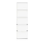 Furinno Étagère de rangement réversible 5 cubes pour livres, ouverte, horizontale ou verticale