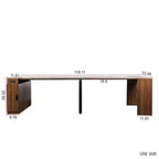 CLIHOME Table à manger extensible moderne multifonctionnelle avec prise, Table extensible peu encombrante avec rangement