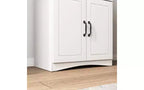 23 Armoires de cuisine en bois, armoire de garde-manger avec portes vitrées et tiroirs, étagères réglables, blanche