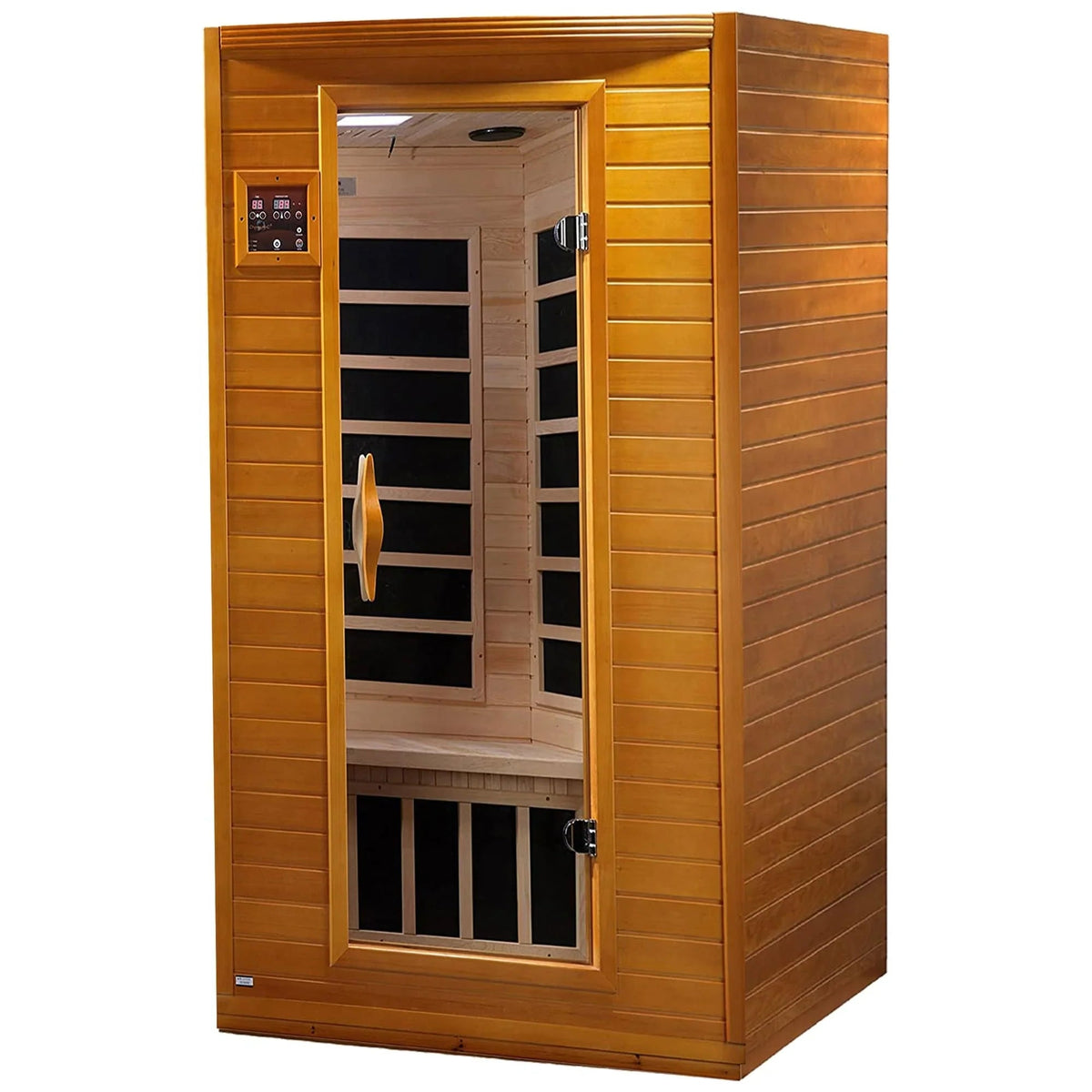 Sauna infrarouge lointain à faible champ électromagnétique pour 2 personnes, en bois de pruche du Canada