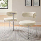 Chaises de salle à manger en tissu Albie – Lot de 2