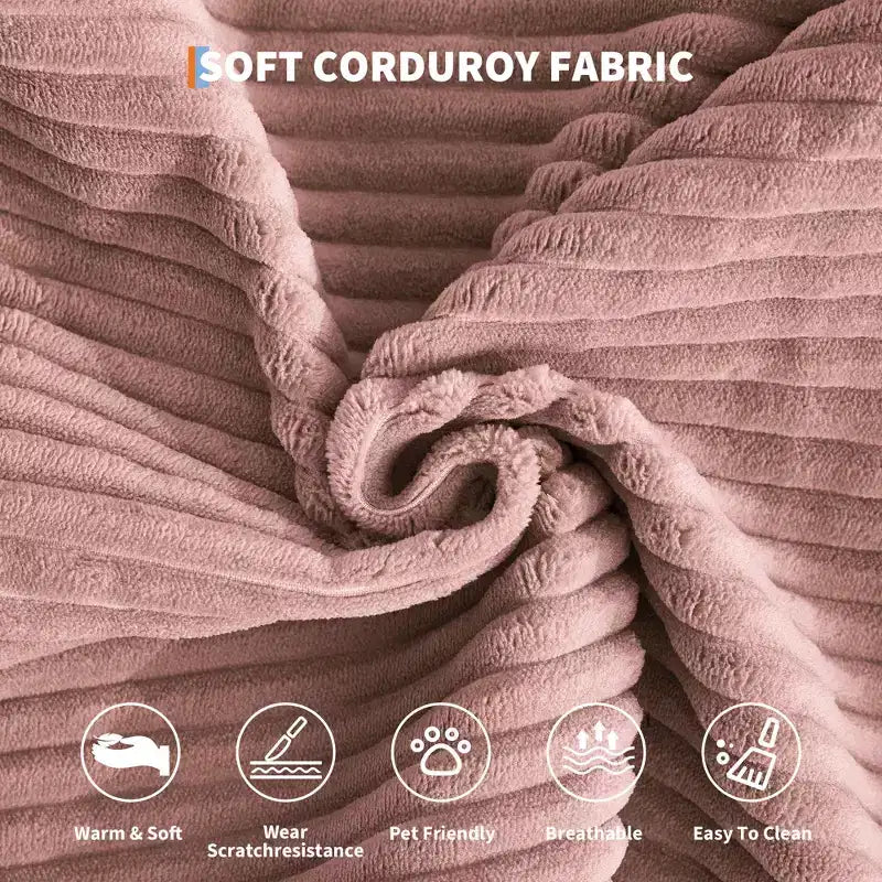 Canapé futon moderne en velours côtelé de 79 po pour petits espaces, canapé-lit convertible 5 en 1 avec accoudoirs et oreillers amovibles