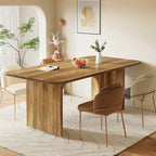 Grande table de salle à manger de 160 cm pour 4 à 6 personnes, table de cuisine rectangulaire moderne