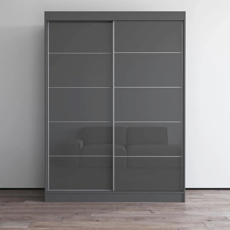 Armoire Aria 2 portes au fini lustré moderne