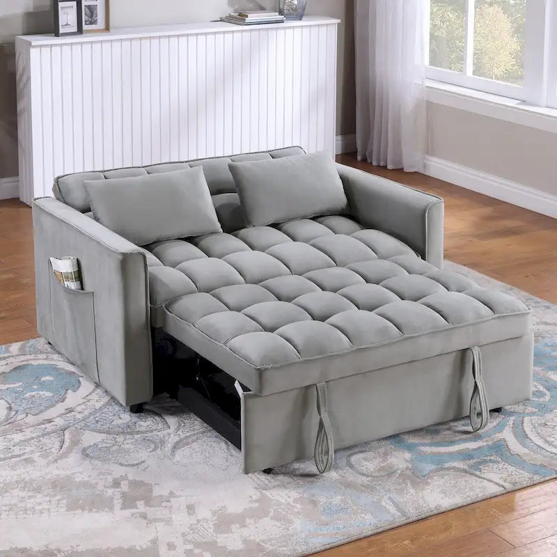Canapé-lit convertible tufté à tiroir classique de 55 de largeur - 55L x 68P x 20H
