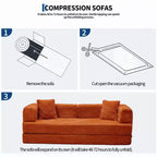 Canapé-lit convertible 5-en-1 de 80,7 po, velours côtelé, 544 kg, aucun assemblage requis