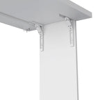 Table pliante Tacoma, sept étagères intérieures, finition blanche, haute qualité et durable