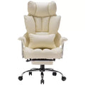 Efomao Chaise de Bureau Ergonomique 400 lbs, Grande Chaise d'Ordinateur en Cuir PU pour Personnes de Grande Taille, Fauteuil de Direction avec Repose-Pieds et Soutien Lombaire