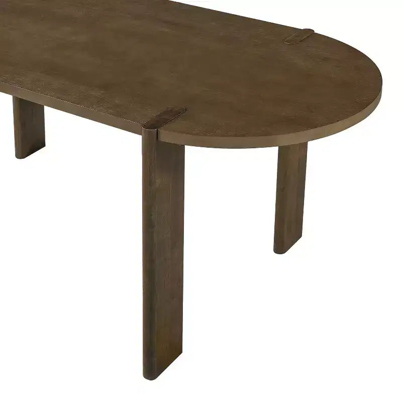 Ensemble de salle à manger ovale 7 pièces pour 6 personnes, grande table de cuisine 71 po avec 6 chaises rembourrées, noyer - Christopher Knight Home
