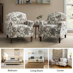 Fauteuil de salon Giampiero avec garniture cloutée (lot de 2) par HULALA HOME