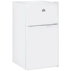 Mini-réfrigérateur HOMCOM à deux portes avec congélateur, réfrigérateur compact de 3,2 pi³ avec étagère réglable, thermostat réglable