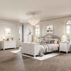 Commode de chambre, commode large à 6 tiroirs, organisateur de rangement, commode en bois moderne avec poignées métalliques pour couloir, entrée, bureau à domicile