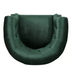 Fauteuil club contemporain capitonné avec clous de tapissier