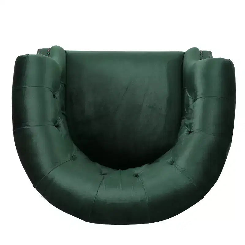 Fauteuil club contemporain capitonné avec clous de tapissier