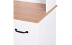 23 Armoires de cuisine en bois, armoire de garde-manger avec portes vitrées et tiroirs, étagères réglables, blanche