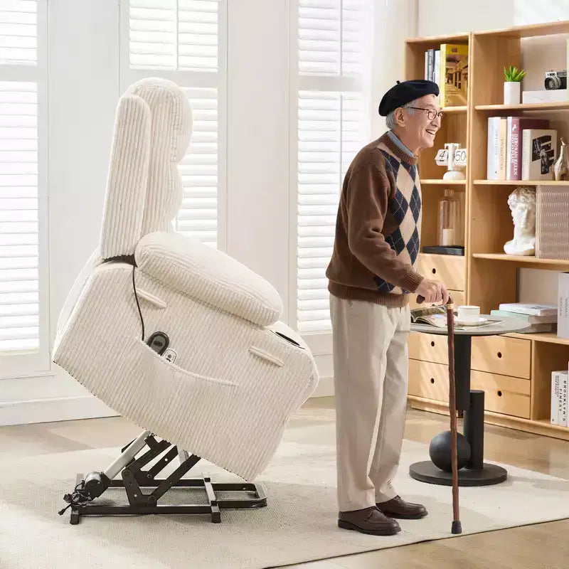 Fauteuil inclinable releveur avec massage et chauffage, fauteuils inclinables électriques surdimensionnés, siège de cinéma maison avec 2 porte-gobelets latéraux, fauteuil simple inclinable à bascule
