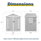 Abri de jardin en résine toutes saisons avec plancher, 1,8 m x 1,2 m/1,8 m x 2,4 m/2,4 m x 1,8 m/2,4 m x 3 m, Spire Tool Shed