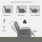 Fauteuil inclinable électrique avec fonction de massage réglable