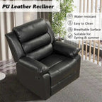 Fauteuil inclinable manuel en cuir PU respirant avec accoudoirs et dossier surrembourrés