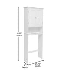 Armoire de salle de bain de style rustique à suspendre au-dessus des toilettes avec étagères et portes à fermeture magnétique