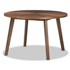 Ensemble de salle à manger 5 pièces en tissu gris de style Mid-century par Baxton Studio