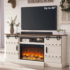 Meuble TV Cheminée de Ferme, Meuble Multimédia, Console Multimédia