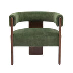 Fauteuil d'appoint rembourré en bois d'hévéa moderne Noah Christopher Knight Home