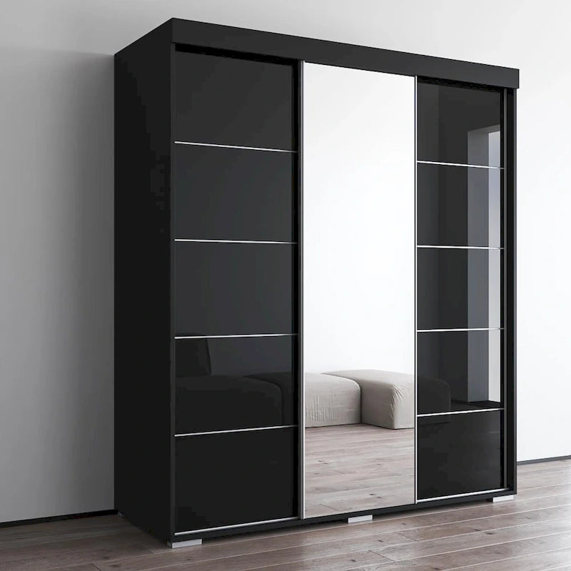 Armoire Aria moderne à 3 portes avec miroir