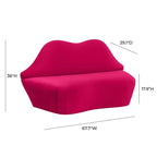 Divan en velours Lèvres - 67,7L x 29,1P x 36H