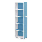 Furinno Étagère de rangement réversible 5 cubes pour livres, ouverte, horizontale ou verticale