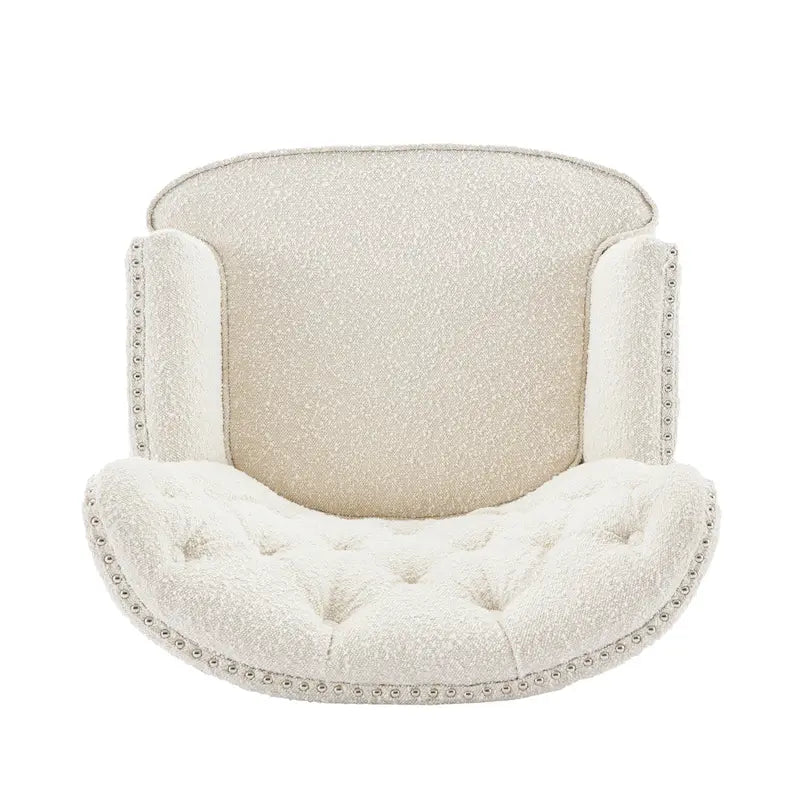 Fauteuil club Christopher Knight Home en boucle d'amande clouté