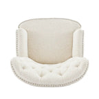 Fauteuil club Christopher Knight Home en boucle d'amande clouté