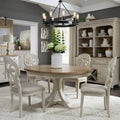 Ensemble de 5 pièces de table sur pied blanc antique « Farmhouse Reimagined »
