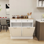 Meuble poubelle de cuisine avec 2 tiroirs