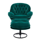 Fauteuil d'appoint avec pouf