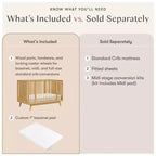 Lit de bébé convertible 8-en-1 Babyletto Palma avec berceau et kits pour lit de tout-petit