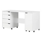Table d'artisanat de couture Crea sur roues blanche - South Shore
