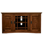 Meuble TV d'angle Leick Home en bois massif, style Mission