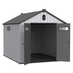 Abri de jardin en résine toutes saisons avec plancher, 1,8 m x 1,2 m/1,8 m x 2,4 m/2,4 m x 1,8 m/2,4 m x 3 m, Spire Tool Shed
