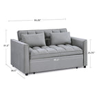 Canapé-lit convertible tufté à tiroir classique de 55 de largeur - 55L x 68P x 20H