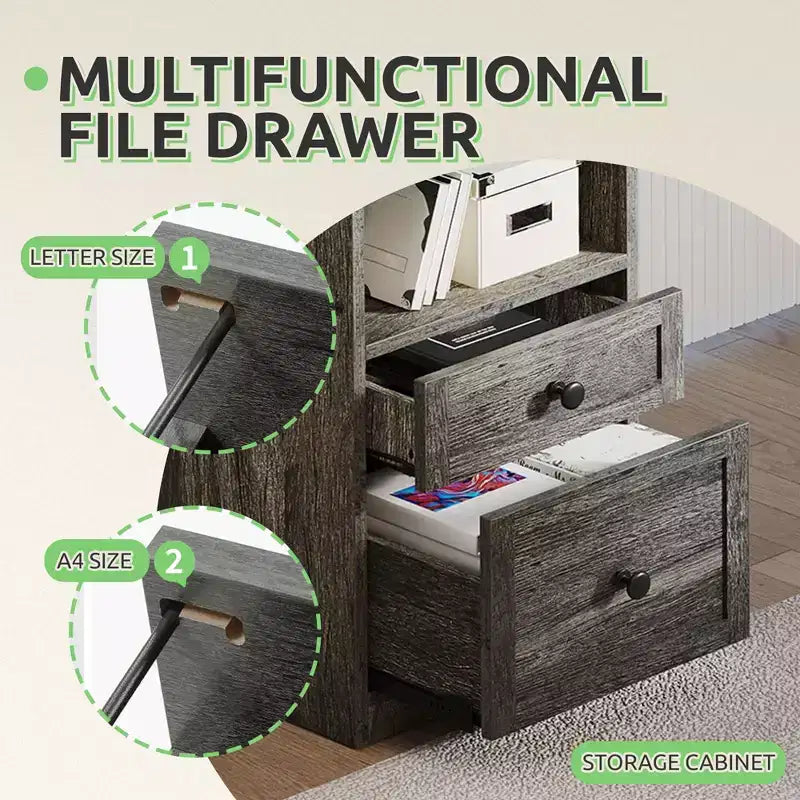 Bureau d'angle en L Balconera avec tiroirs, bureau d'ordinateur d'angle de 60 pouces avec prises de courant et plateau élévateur avec armoire de rangement et lumières LED Gris