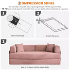 Canapé futon moderne en velours côtelé de 79 po pour petits espaces, canapé-lit convertible 5 en 1 avec accoudoirs et oreillers amovibles