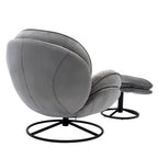 Fauteuil d'appoint avec pouf